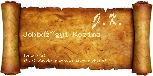 Jobbágyi Kozima névjegykártya